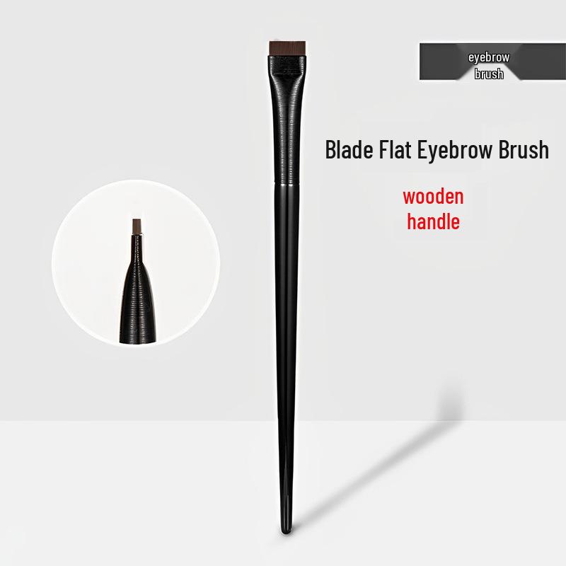 Ультратонкая плоская скошенная кисть для подводки, бровей и теней