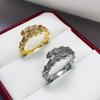Snake Ring Female, Niche Design Medusa Python Knuckle Bone Rhombus Three-Dimensional Animal Ring