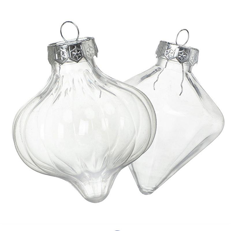 Многоформенные пластиковые пустые шаровые подвески микро-ландшафтный дизайн прозрачный контейнер рождественские елки подвесные украшения принадлежности