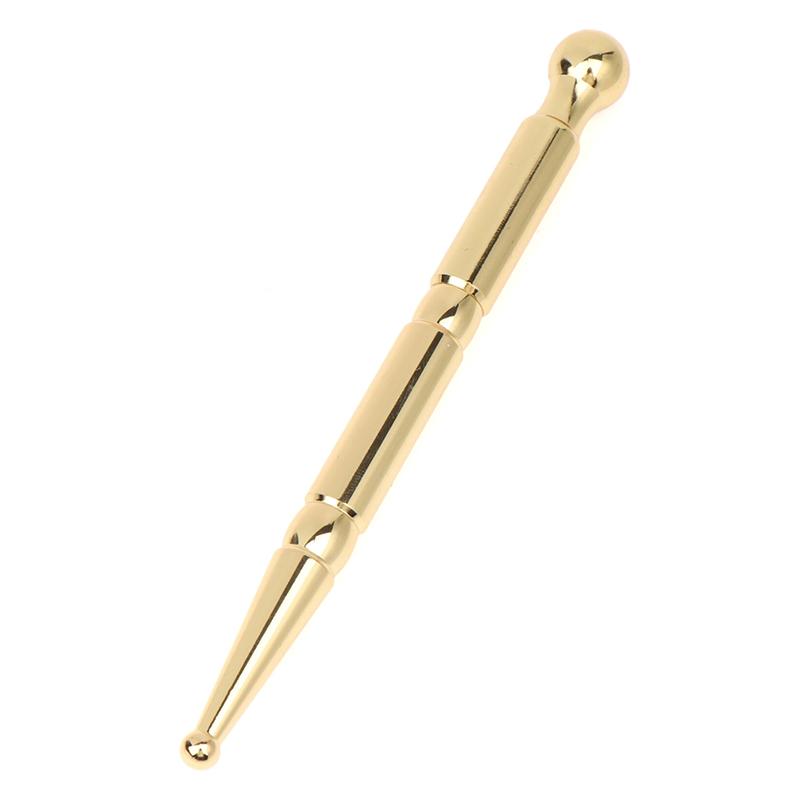 Facial Reflexology Massage Tool Retractable Acupuncture Pen Double Headed Spring Ear Care Tool Point Probe Pen For Face Massager