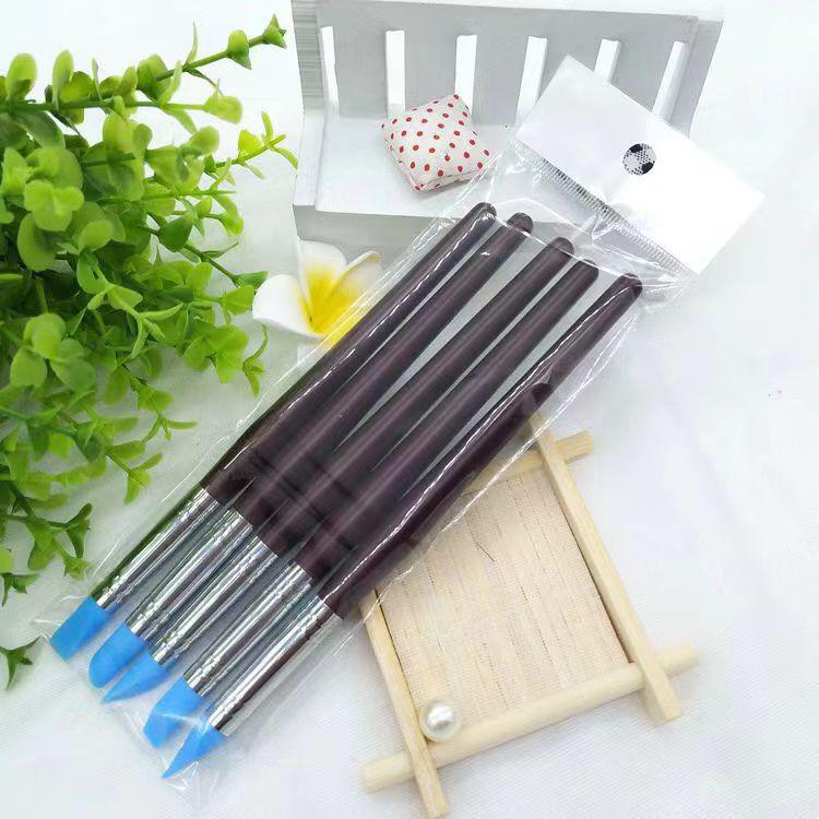 Набор из 5 силиконовых маскировочных кистей для акварельной и масляной живописи для искусства и нейл-арта