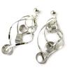 [N8328] - Silver 'Choreography' Designer Loops (geometric)