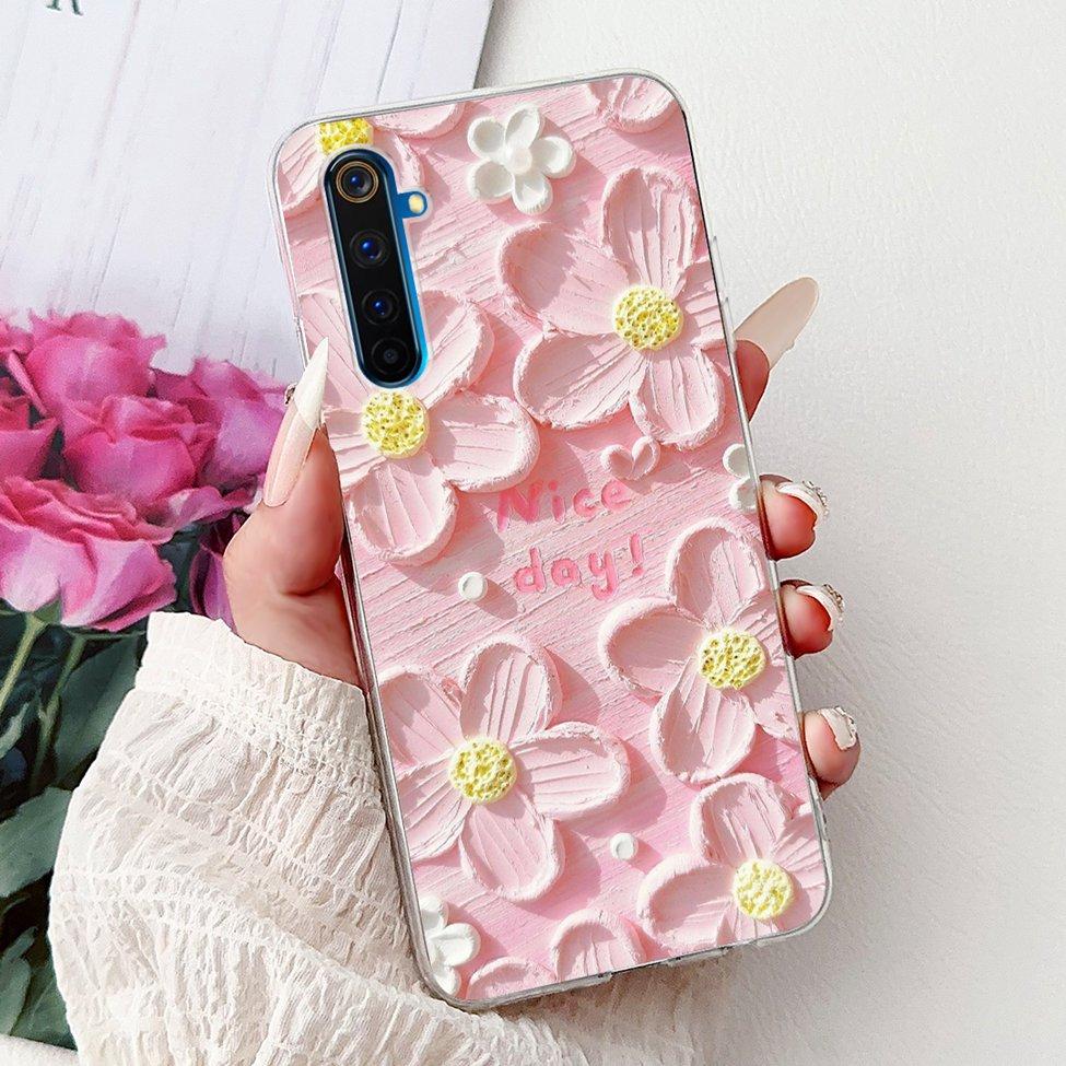 6.6" For Realme 6Pro RMX2061 RMX2063 Back Cover For Realme 6 Pro Case Clear Luxury Fashion Cute Cat Cool Funny Soft TPU Bumper