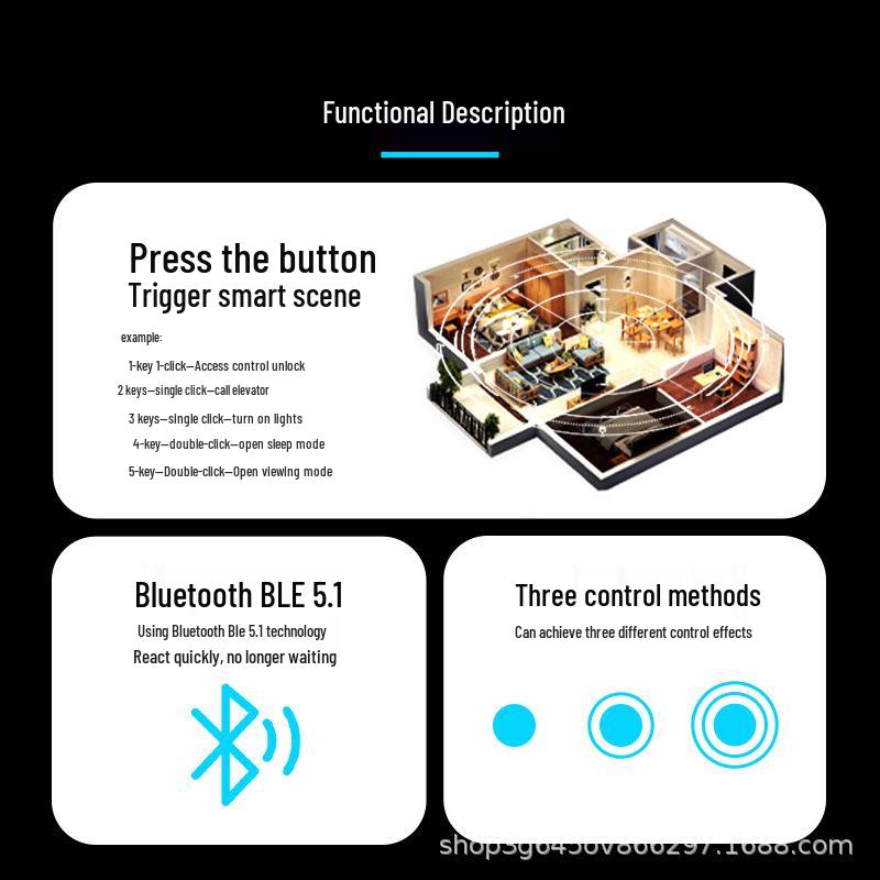 Беспроводной умный переключатель сцен Mijia с 8 кнопками, Mesh Bluetooth
