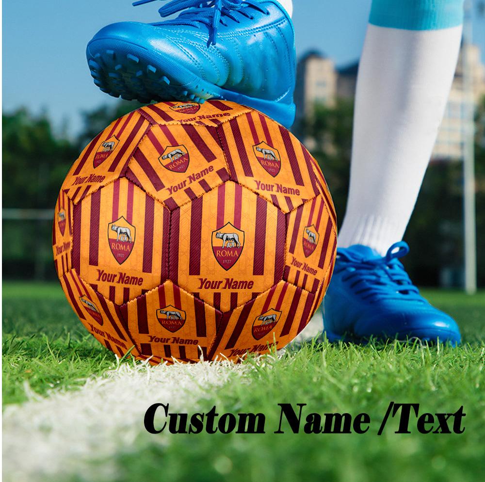 Size 5 Football Custom Name Text, Outdoor Training Soccer BallAS Roma