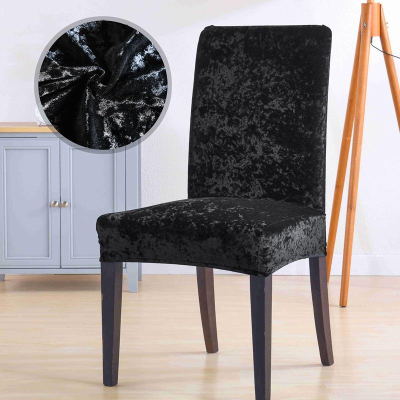 1 шт. в наличии утолщенный эластичный чехол для обеденного стула, для ресторана, чехол для стула из бархата Silver Fox, эластичный чехол для стола и стула
