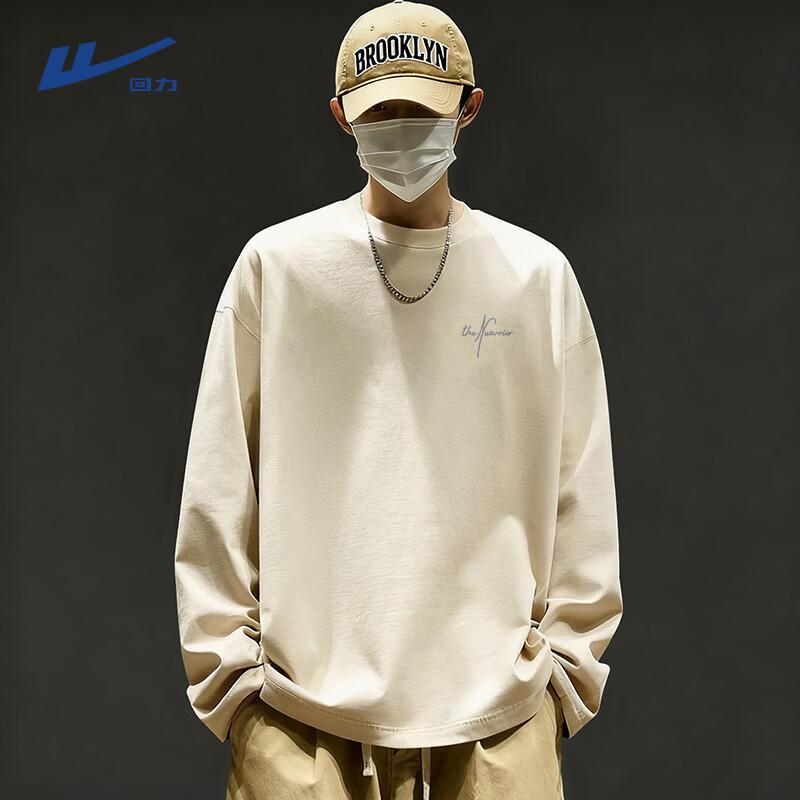 Warrior Men's Long-Sleeve Cotton Casual Crewneck T-Shirt