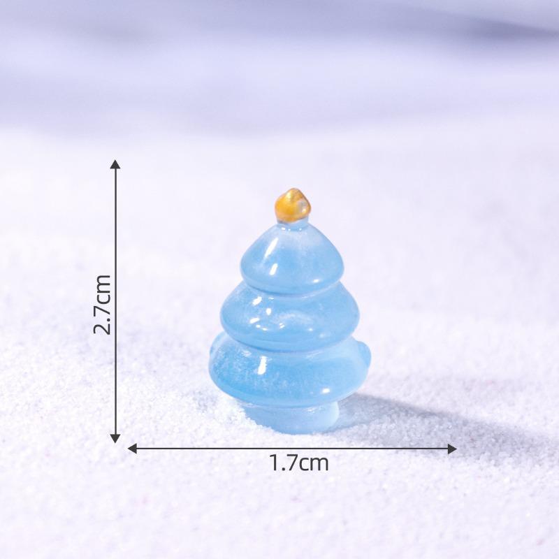 Микро-ландшафт Светящаяся Рождественская елка Снежный пейзаж Украшение Аксессуары Блайнд-бокс Миниатюрные украшения