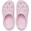 Crocs Классические клоги с цветочной перфорацией, дышащие, легкие, с амортизацией, низкие, детские сандалии, розовые, детские