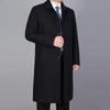 Мужское шерстяное пальто, осеннее мужское шерстяное пальто, зимняя шерстяная длинная куртка, длинное пальто