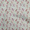 Cotton Flex Light Green Fabric Floral & Puppies Craft Projects Decor Fabric Printed By The Yard 40 Inch