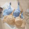 Delicate Lace Plus Size Push Up Bra Breathable Ultra-thin Lining Sponge-free Bra for Women 36-44 BC Cup Have Steel Ring
