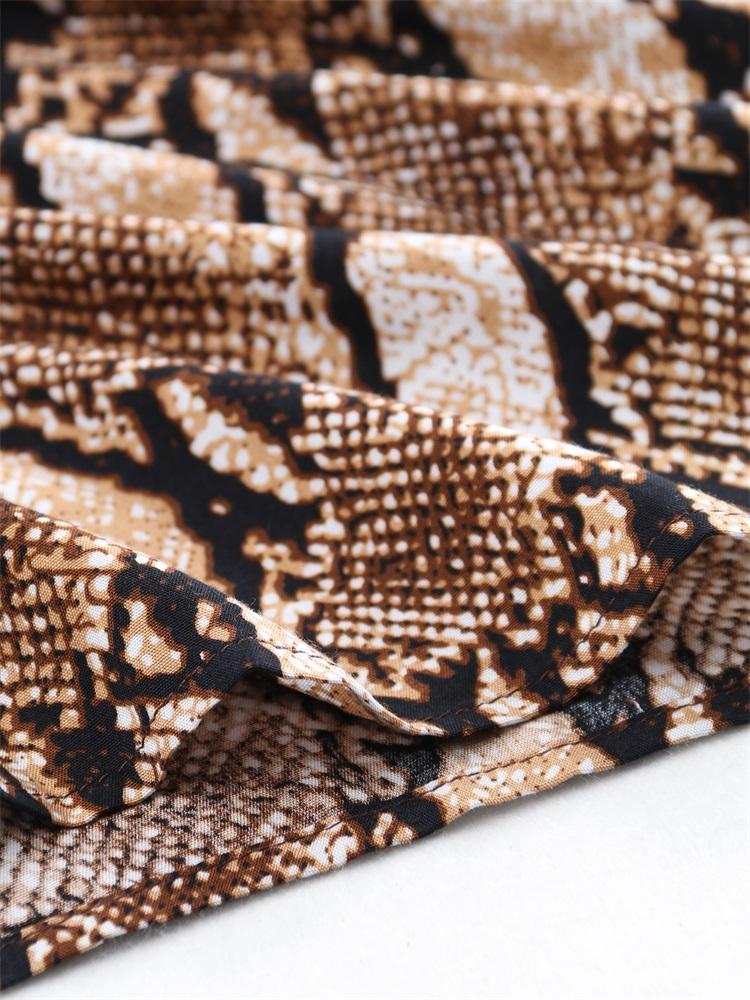 EDOLYNSA Кафтан с оранжевым змеиным принтом размера плюс, летнее длинное пляжное платье, женская домашняя одежда, купальный костюм, свободный кафтан