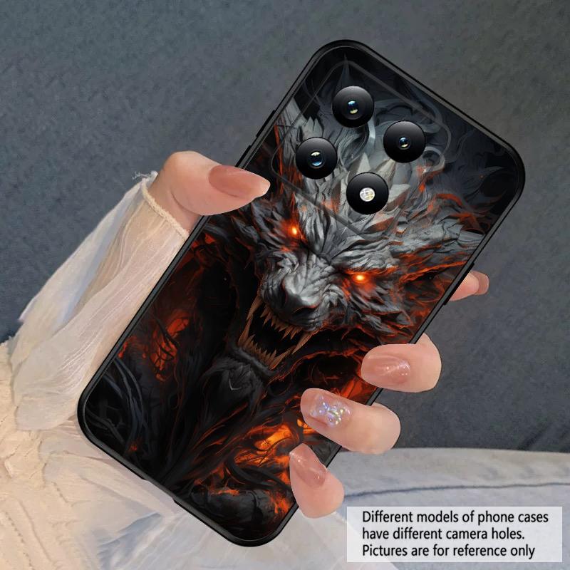 Светящаяся голова льва для Xiaomi 11T 11 Ultra 12 12T Pro 14 15 13 Lite Mi Poco M4 5 M7 5G X4 X5 M6 C75 Pro X6 4G мягкий чехол для телефона