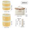 Insulated Bento Lunch Box With Tableware Microwave Safe Portable 304 Stainless Steel Food Storage Container Stackable