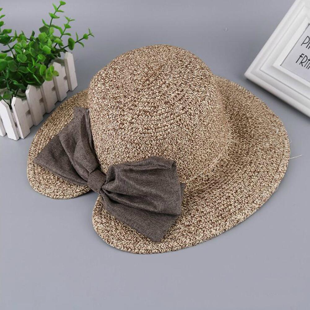 Women Elegant Bowknot Split Beach Cap