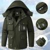 Men's Coats Winter Softshell Padded Heating with Hats Fleece Warm Discovery Padded Cargo Cotton Work Jacket