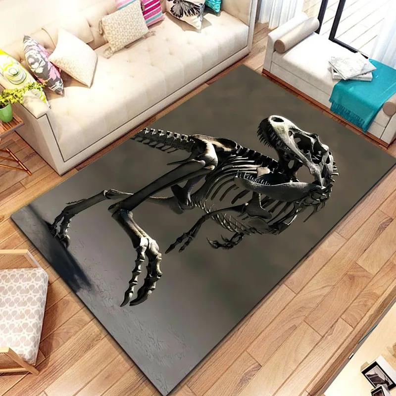 3D Ковер с рисунком ископаемых динозавров для гостиной, коврик для ванной, креативный коврик-дверной коврик для спальни, домашний декор