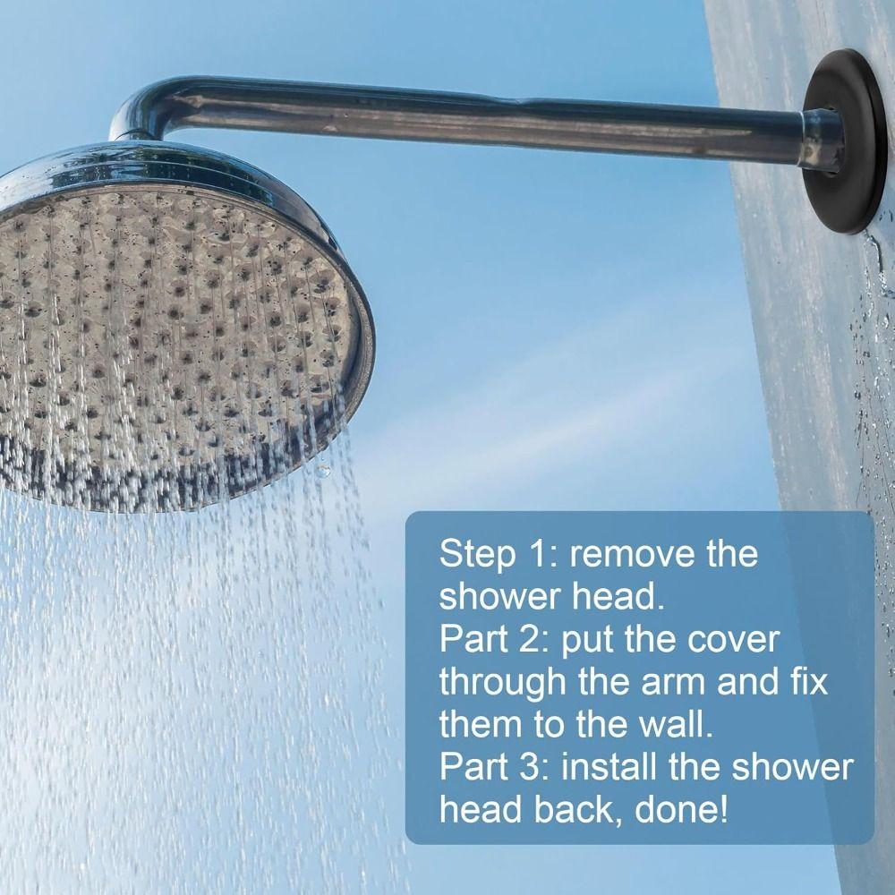 Black Faucet Decorative Cover Chrome Finish Wall Flange Cover New Trim Cover