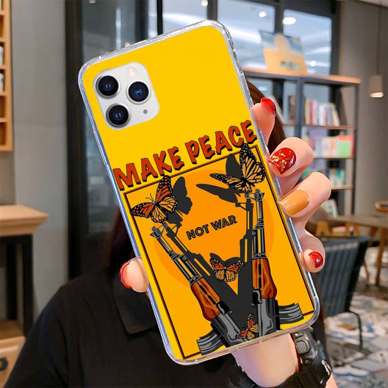 Чехол для телефона AK47 с пистолетом и пулями для iPhone 11 12 13 Mini Pro Max 8 7 6 6S Plus X 5 SE 2020 XR XS