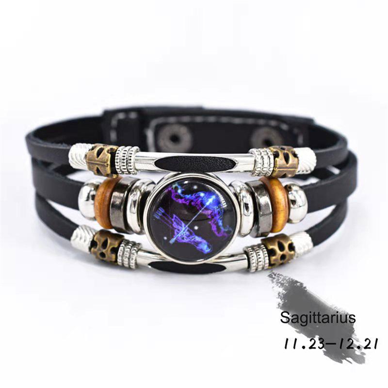 12 знаков зодиака Созвездие браслет из искусственной кожи браслет браслет