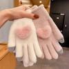 Finger Touch Plush Gloves Prevent Cold Winter Gloves Cute Warm Gloves  Cold Weather