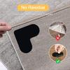 1 Set Carpet Gripper Self Adhesive Anti-curling Long Lasting Reusable Area Rug Pad Carpet Tape Corner Side Gripper for Home