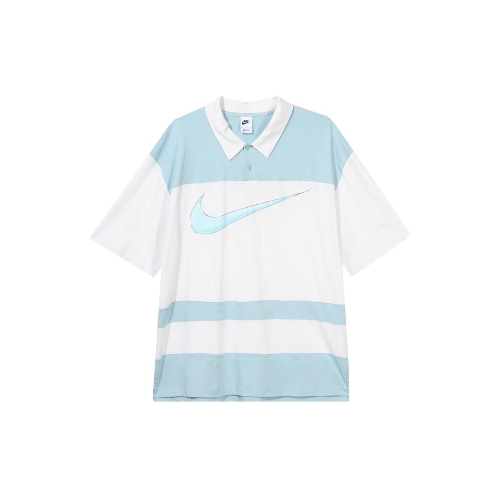 Nike Sportswear Retro American Collar Contrast Short Sleeve T-Shirt Men Tops Summit-White FN3694-124