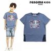 [renoma Kids] Футболка для мальчиков с разрезом цвета синего цвета r1923T144