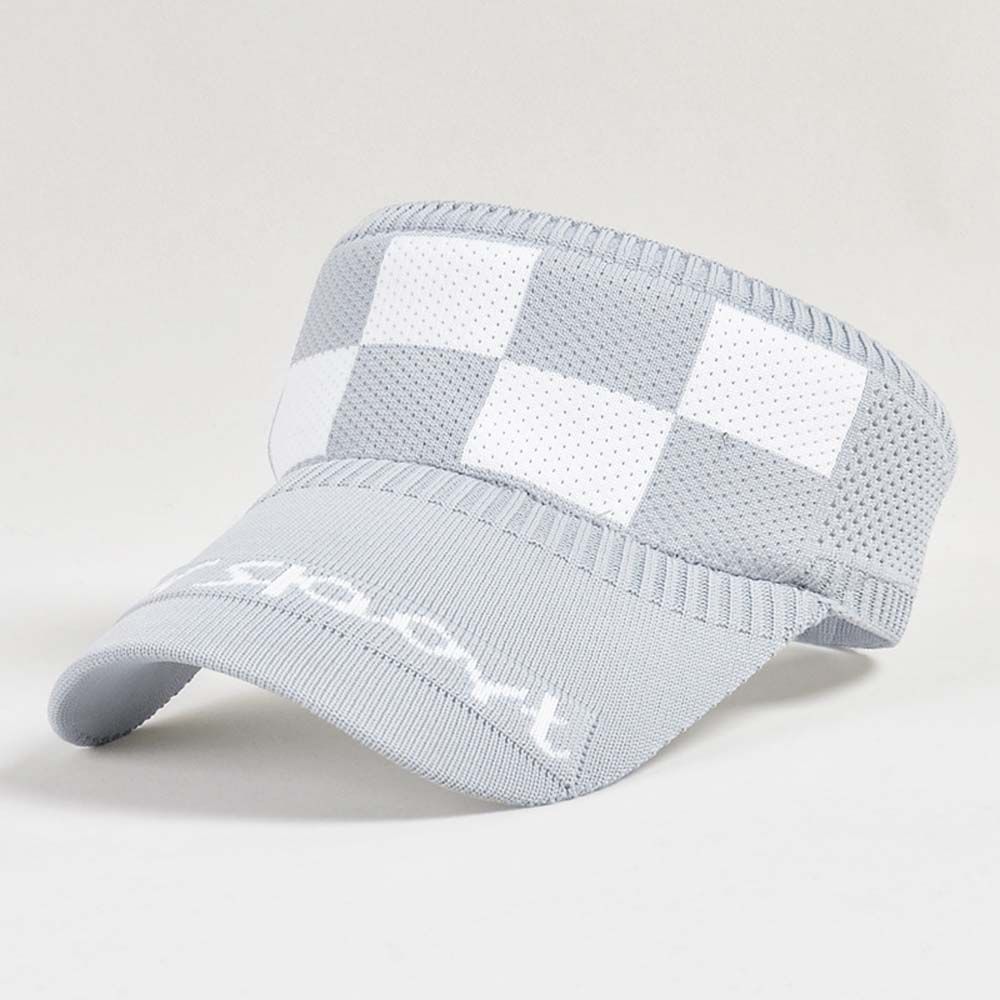 Summer Knitted Hat Sun Visor Letter Hollow Beach Cap Sun Hat Baseball Cap Empty Top Hat Sun Cap