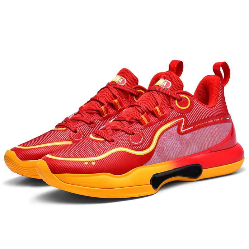 Actual Combat Basketball Shoes Male Wear-resistant Shock Absorption Low Help Students Rebound Professional Sports Shoes