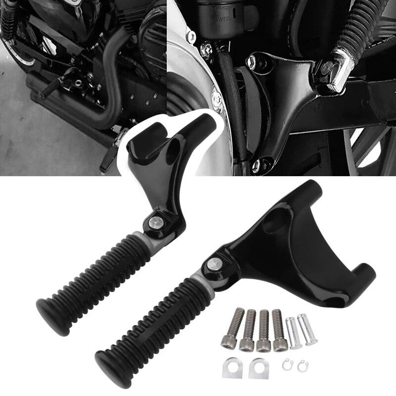 Motorcycle Footrest Black Rest Pedal Passenger Foot Pegs For Harley Sportster Iron 883 1200 XL 48 72 Super Low 2004-2013