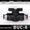 Pneumatic Hand Valve Set with Quick-Plug Connectors BUC 4/6/8/10mm