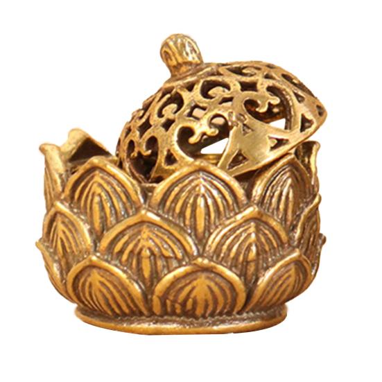 Декоративная курильница, кусок благовоний, ремесленный медный лотос, художественный держатель, домашний декор