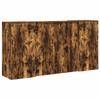 Reception Desk in Smoked Oak 200 x 50 x 103.5 cm Engineered Wood