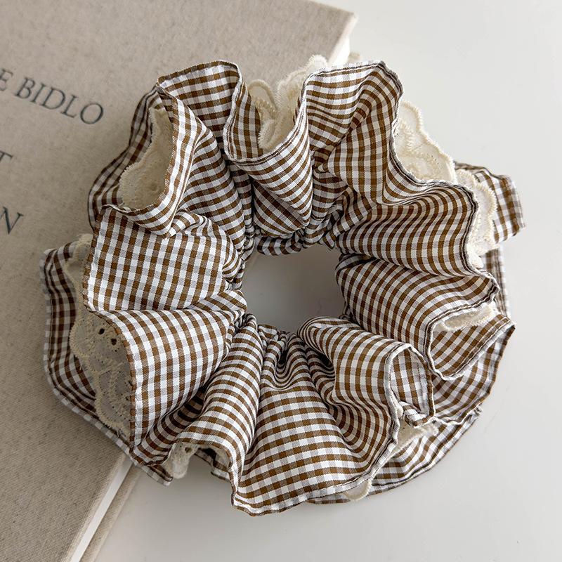 Новые винтажные большие женские кружевные резинки для волос, эластичная резинка для волос, держатель для хвоста, обруч для волос, резинка для волос, женские аксессуары для волос, головные уборы