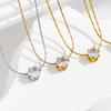 Titanium Steel Zirconia Necklace Waterproof Chain Necklace New Pendant Necklace  for Woman