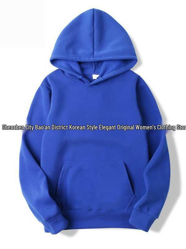 2023 Autumn/Winter Cross-border Casual Loose Hooded Sweatshirt with Plus Velvet for Men and Women