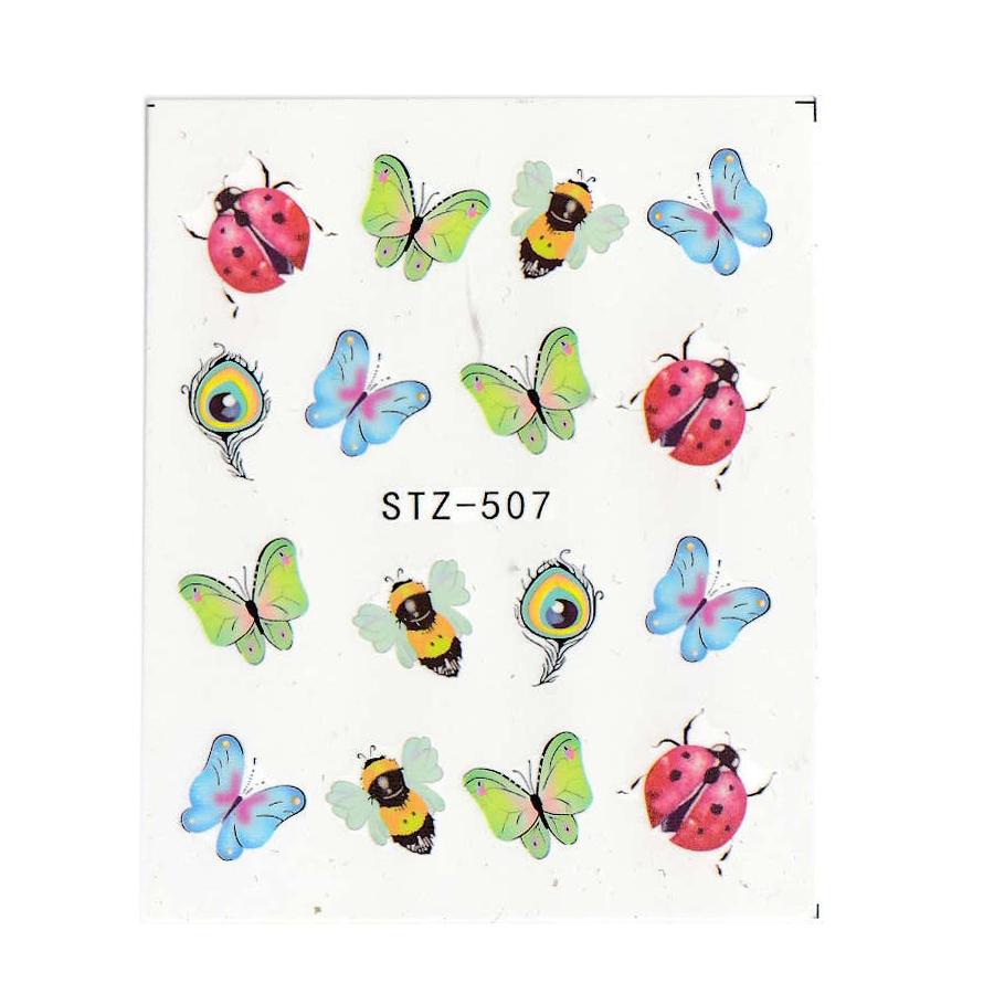 Переводные наклейки для ногтей Flower Butterfly Nail Art для украшения ногтей