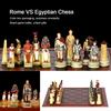 Role Theme Chess Set - Resin Material And Hand-Painted With Embossed Leather Chess Board - 32 Pieces - Ideal Gift Board Game