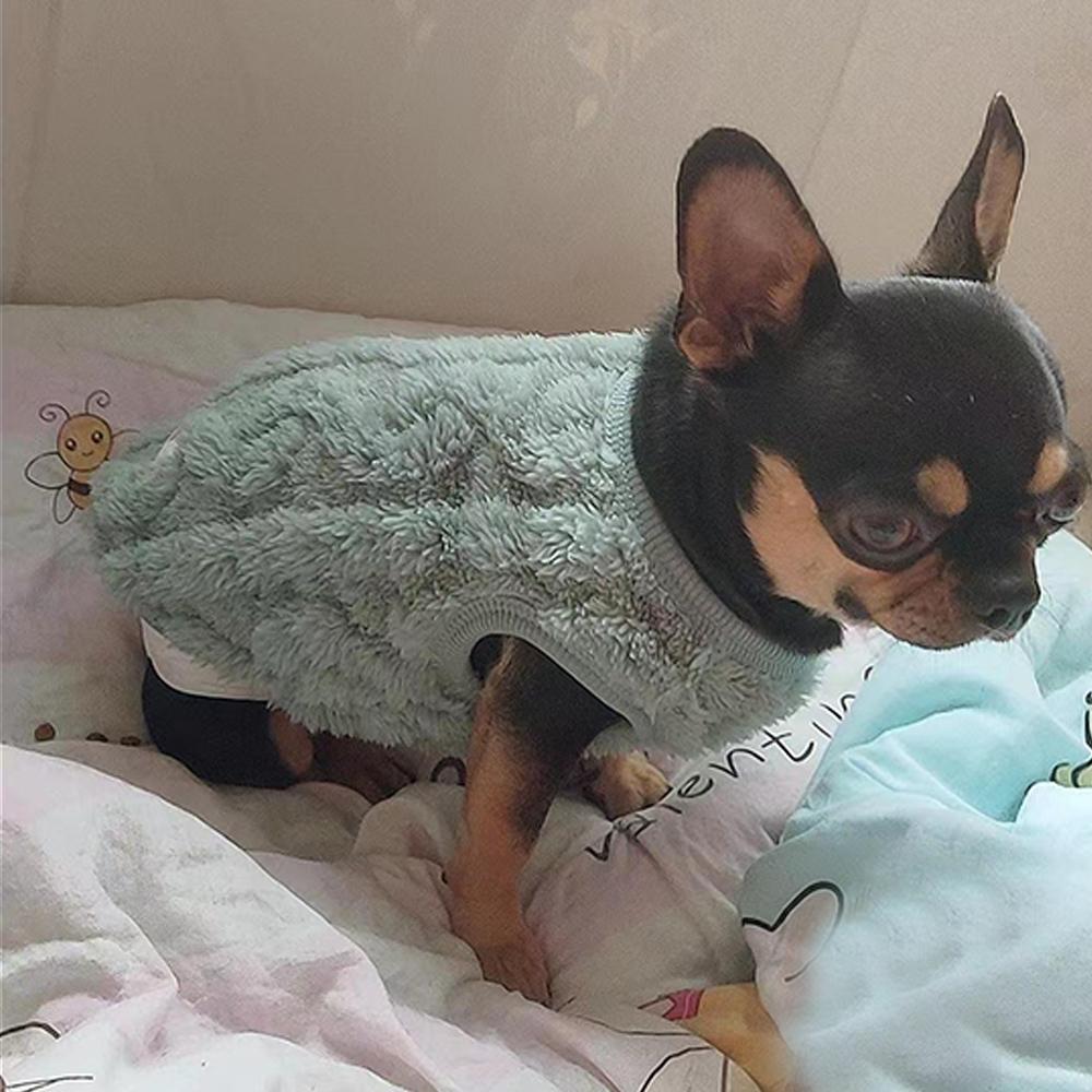 Small Dog Sweaters Soft Fleece Warm Coat Puppy Vest Jacket Pullover Comfortable Fashion Cat Sweaters Cold Weather Pet Clothes Chihuahua Yorkie Outfit