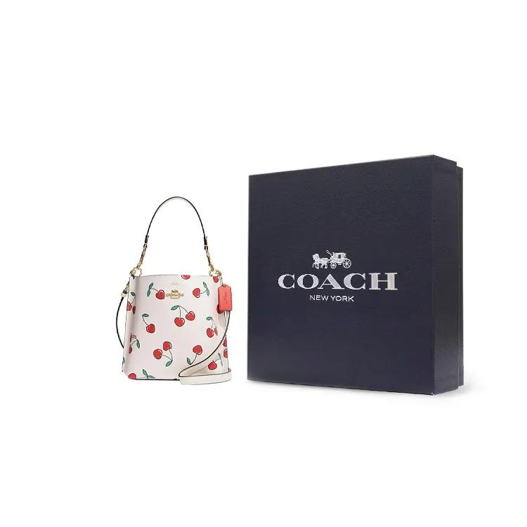 COACH Mollie Artificial Leather Bucket Bag , Handbag , Shoulder Bag , Crossbody Bag 21 Women's White (Unisex) Handbags CF422 IMCAH