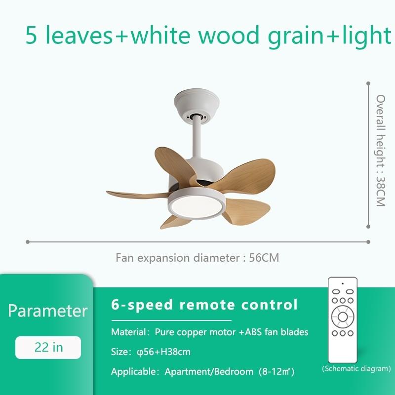 22" Household Electric Ceiling Fan with Hook 3/5 Blades & LED Lighting Fan Silent DC Motor & Energy Saving Fan