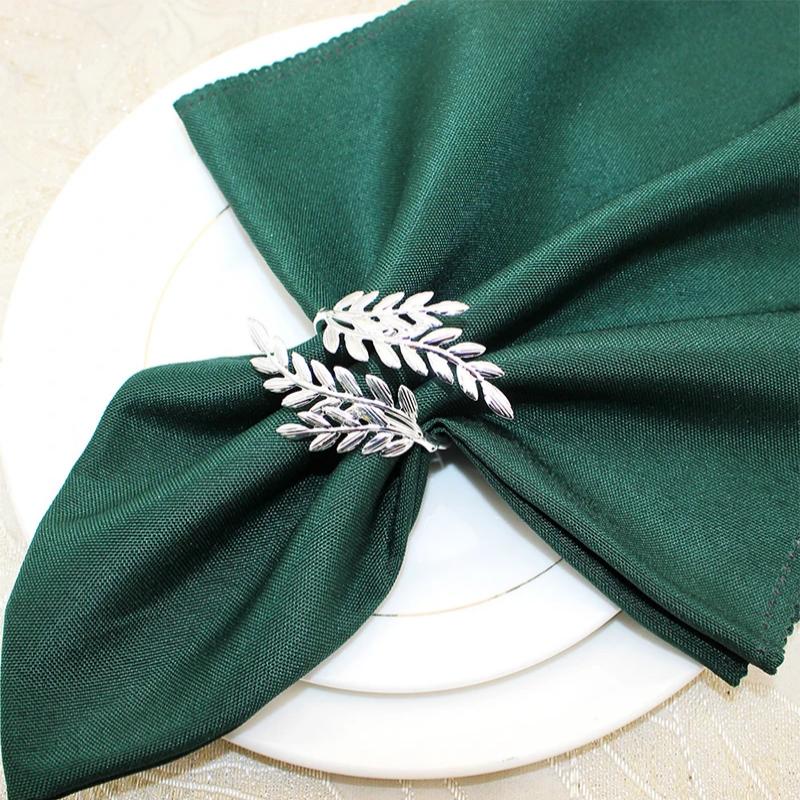 Stylish Gold Wheat Metal Leaf Napkin Rings Enhance Your Harvest Table Decor