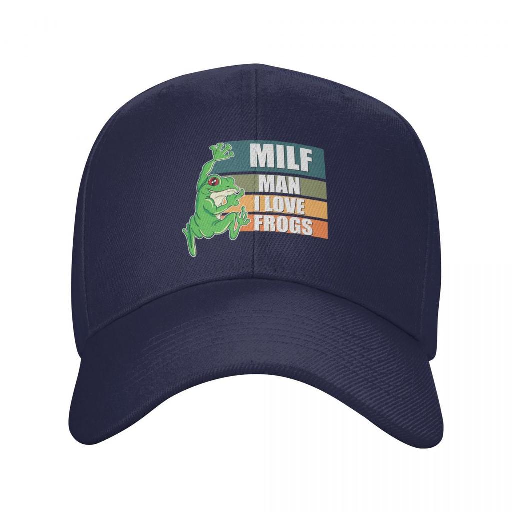 Man I Love Frogs Milf Meme Art Baseball Caps Snapback Men Women Hats Outdoor Cap Streetwear Baseball Hat Casquette