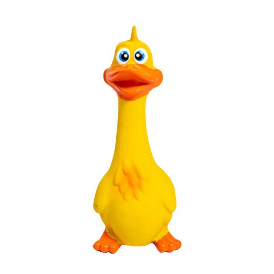 Latex Chicken Squeaky Dog Toy Funny Cartoon Duck Safe Non-Toxic Teething Toy Bite-Resistant Pet Interactive Toy Screaming Sound Pet Toys for Dogs