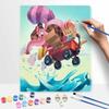 Disney Bing Bong oil painting art painting kit, handmade diy art painting home wall decoration, colorful joyful wagon adventure decor