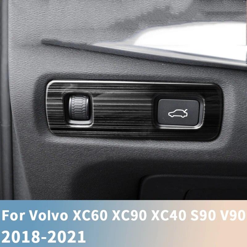 Для Volvo XC60 XC90 XC40 S90 V90 2018-переключатель автомобильных фар из нержавеющей стали с блестками, регулировка фар, наклейка, накладка