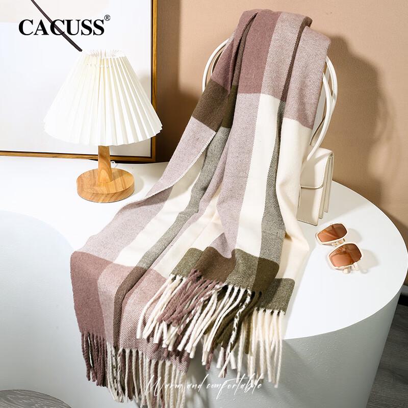 CACUSS Women's Warm Wool Blend Scarf Shawl