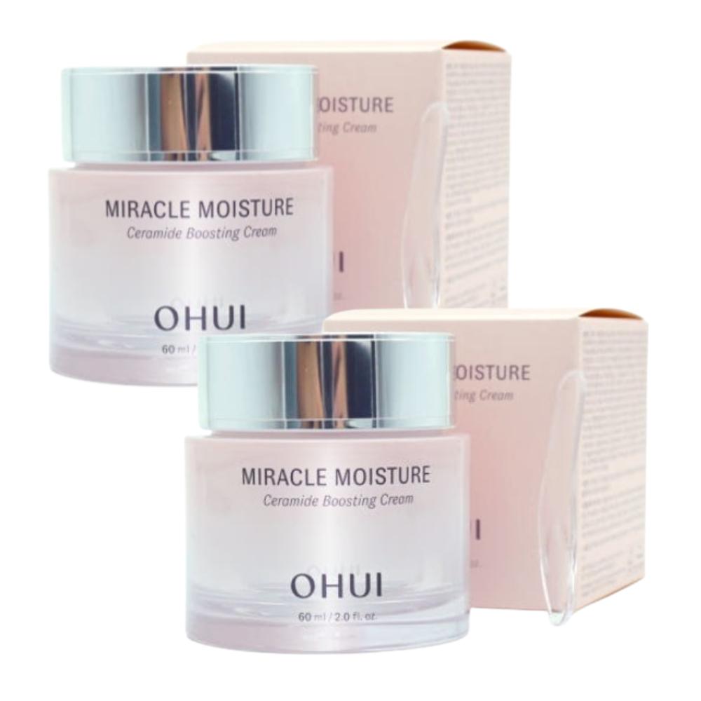 Ohui Miracle Moisture Ceramide Boosting Cream 60ml – Intense Moisturizing Cream with Ceramide & Pink Barrier Complex for Sensitive, Dry Skin